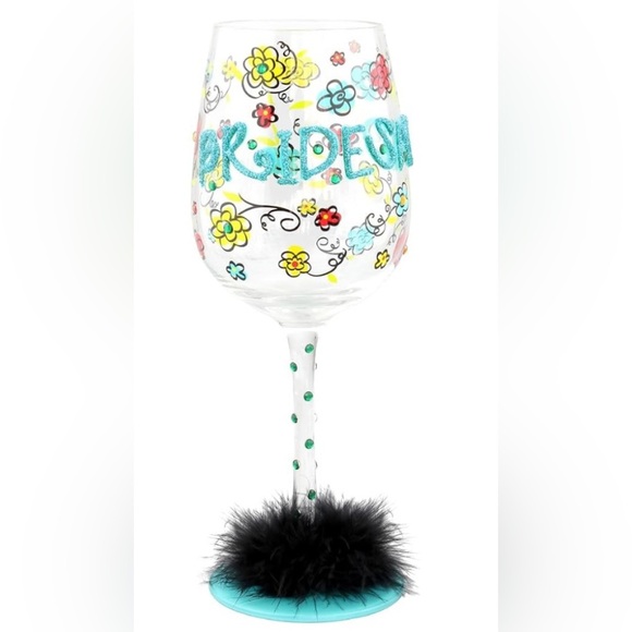 Top shelf Handpainted Bridesmaid Wine Glass - Picture 3 of 3